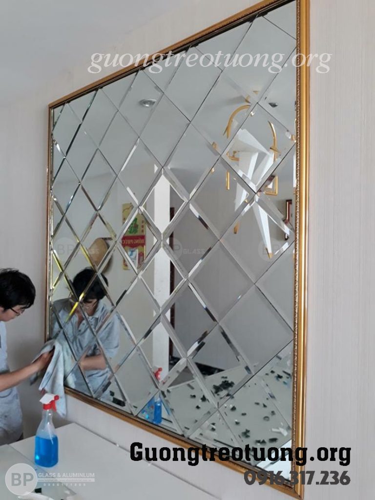 Gương ghép quả trám nghệ thuật