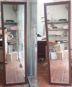 Gương soi treo tường Mã F5 Nâu Sần