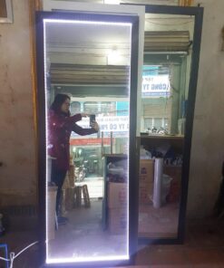 Gương soi có đèn khung F5 nâu