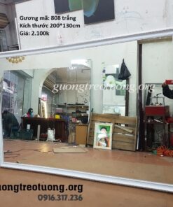 Gương soi kích thước lớn dành cho không gian phòng rộng Mã 808 Trắng