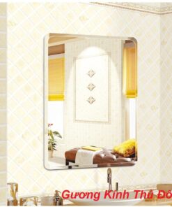 Gương phòng tắm phôi bỉ kích thước 60*80cm mài vát cạnh