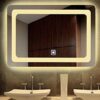 Gương nhà tắm đèn led nút cảm ứng - gương Bỉ phòng tắm cao cấp nhập khẩu