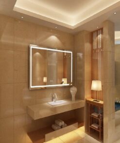 Gương nhà tắm đèn led treo tường hình chữ nhật - Gương Bỉ phòng tắm cao cấp