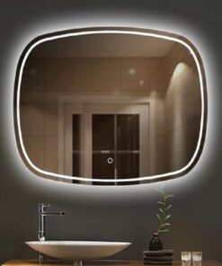 Gương soi treo tường đèn led nút cảm ứng phòng tắm - Gương Bỉ cao cấp nhà tắm