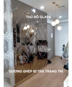 Gương ghép Bỉ Trà trang trí dán tường Thạch Thất Hà Nội