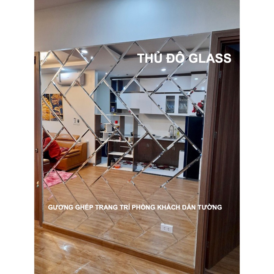 Gương ghép trang trí dán tường quận Cầu Giấy Hà Nội
