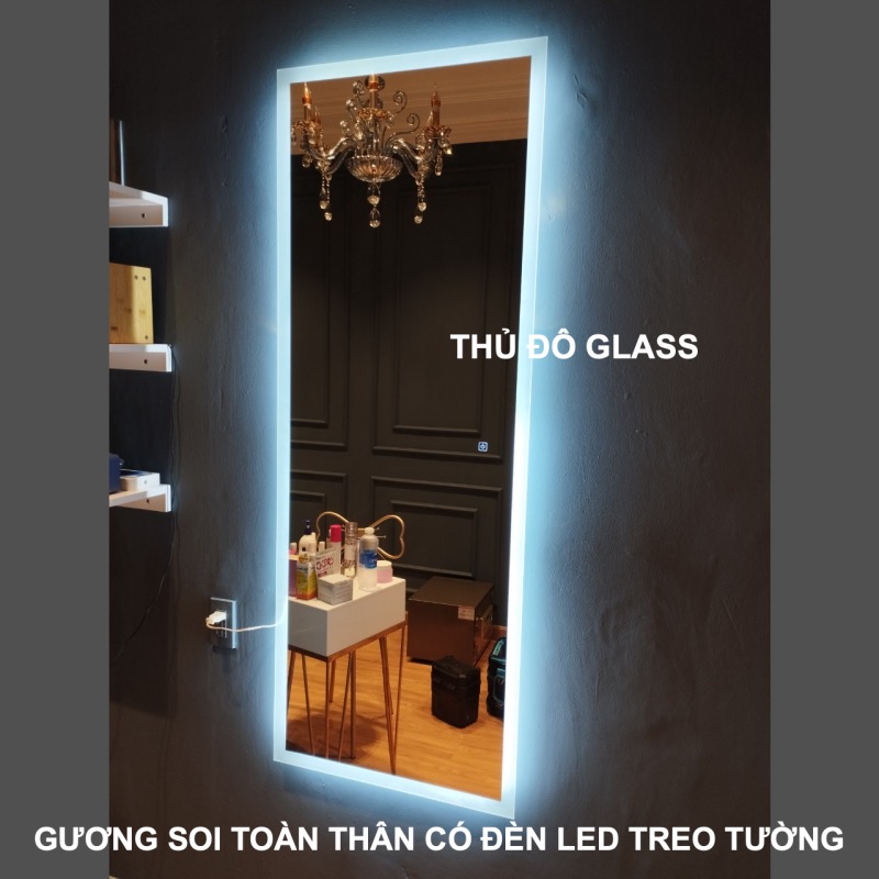 Gương soi toàn thân có đèn led hình chữ nhật