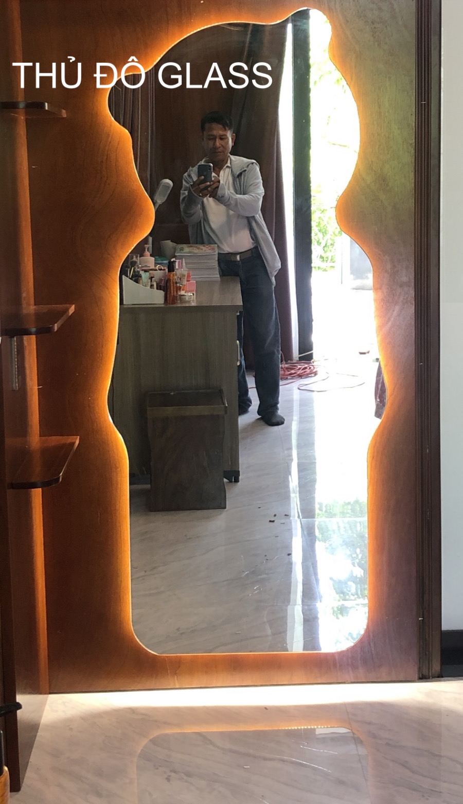 Gương soi toàn thân decor nghệ thuật treo tường Hải Phòng