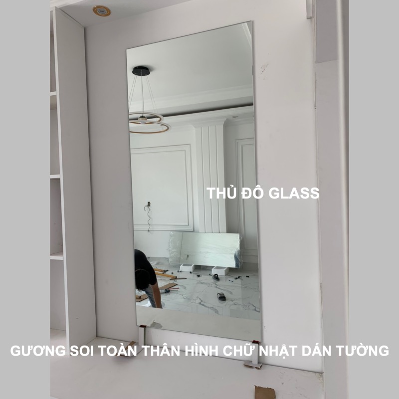 Gương soi toàn thân hình chữ nhật dán tường