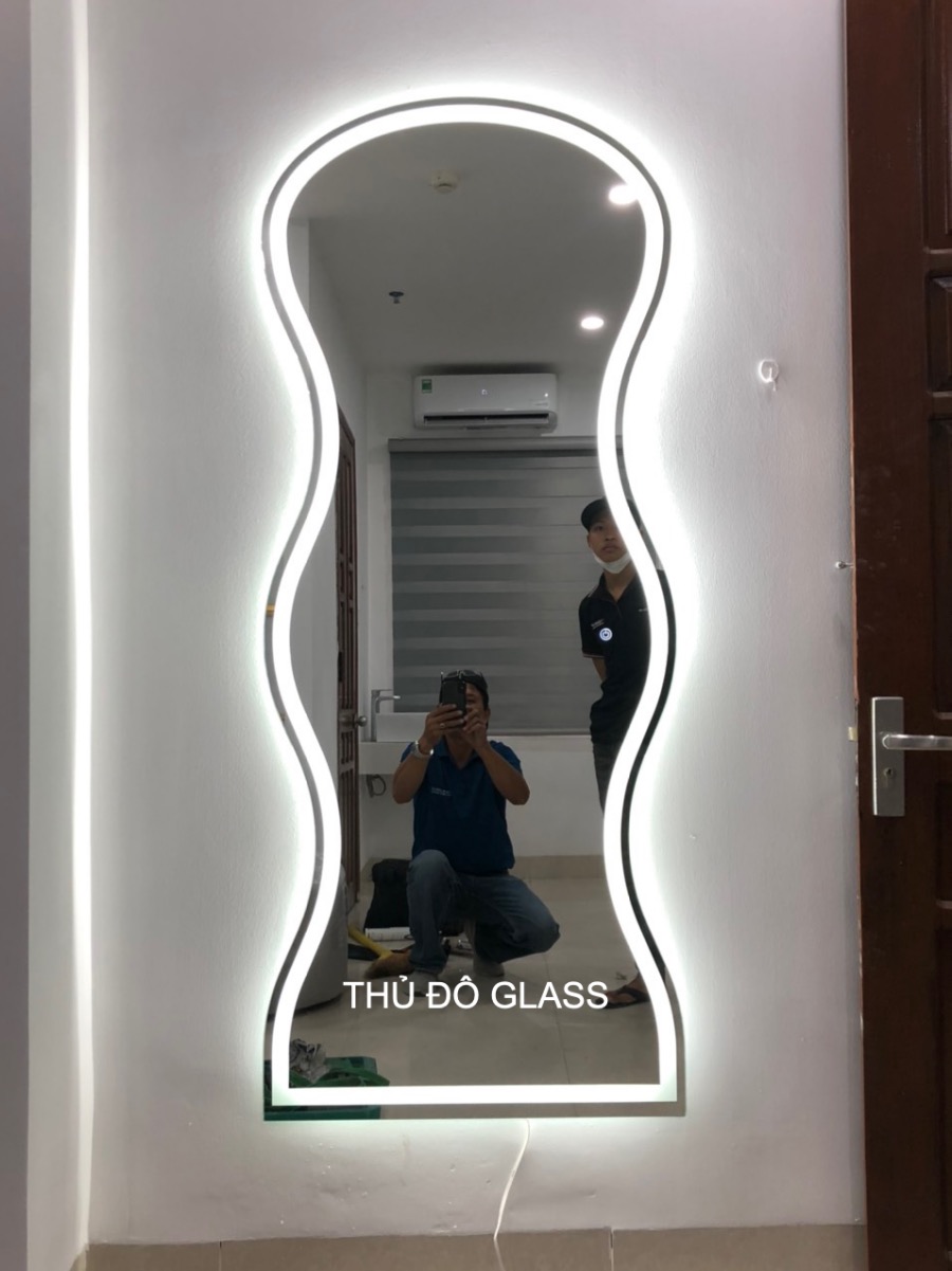 Gương soi toàn thân treo tường đèn led Hải Phòng