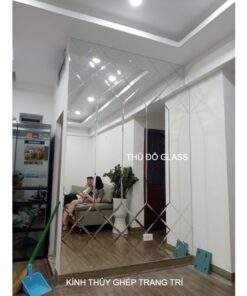 Kính thủy ghép trang trí dán tường tại quận 9 Thủ Đức TPHCM